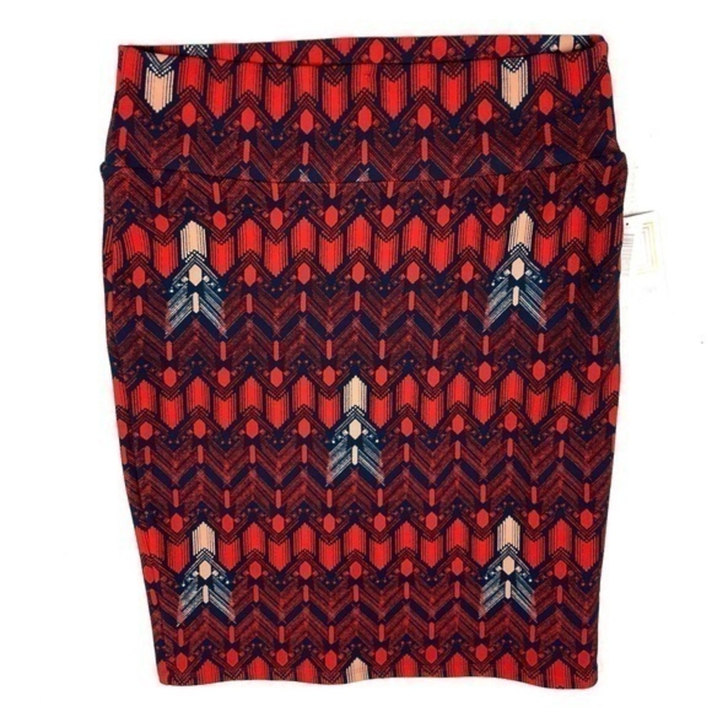 LulaRoe Cassie Geometric Print Bodycon Skirt Colorful‎ Size 2XL